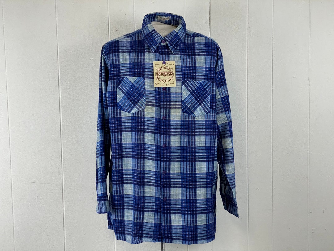 Men's Vintage Blue Work Shirt XL
