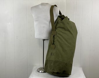 ヴィンテージ ダッフルバッグ、1940 年代のバッグ、アメリカ陸軍バッグ