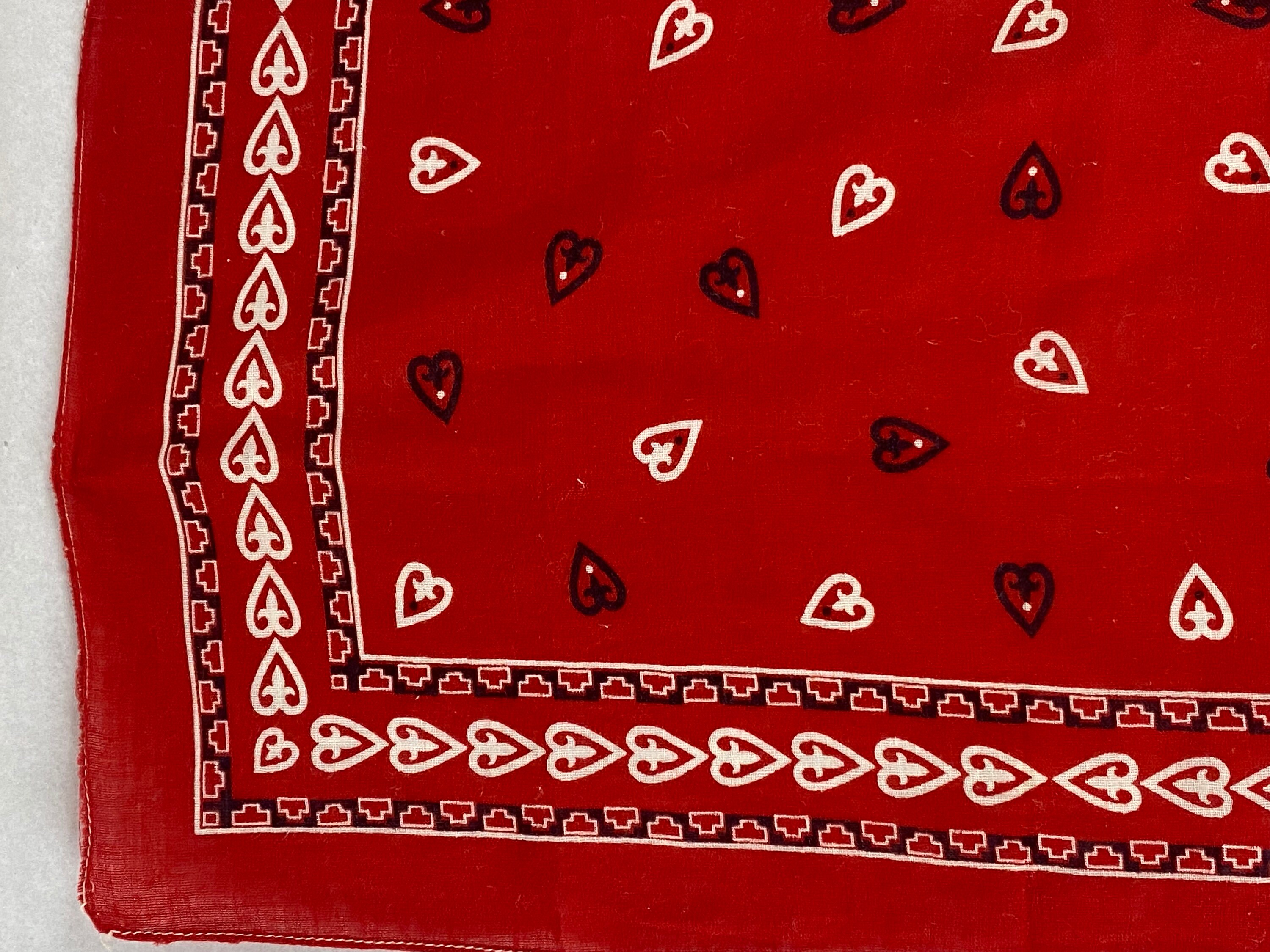 Vintage Bandana, Red Bandana, 1940s 1950s Bandana Vintage Bandana, Red Bandana, 1940s 1950s Bandana