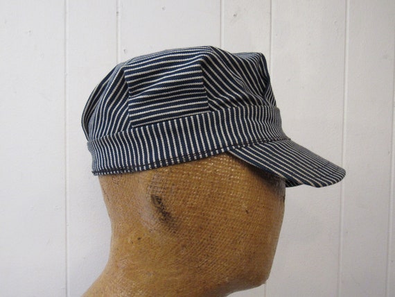 denim railroad cap