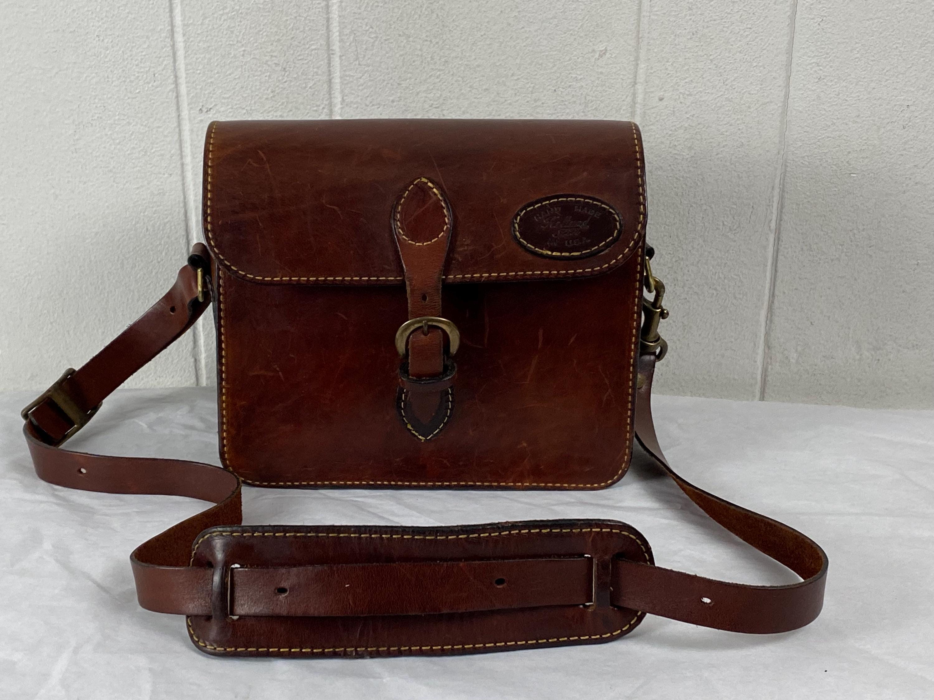 holland sport ホーランドスポーツ レザー メールバッグ USA製 Vintage Leather Bag, Holland Sport Shoulder Bag, 1960s Bag