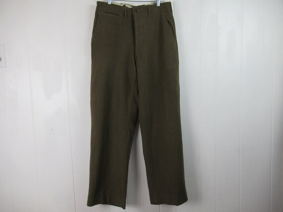 Vintage pants, 32 x 33, Army pants, WWII pants, 19