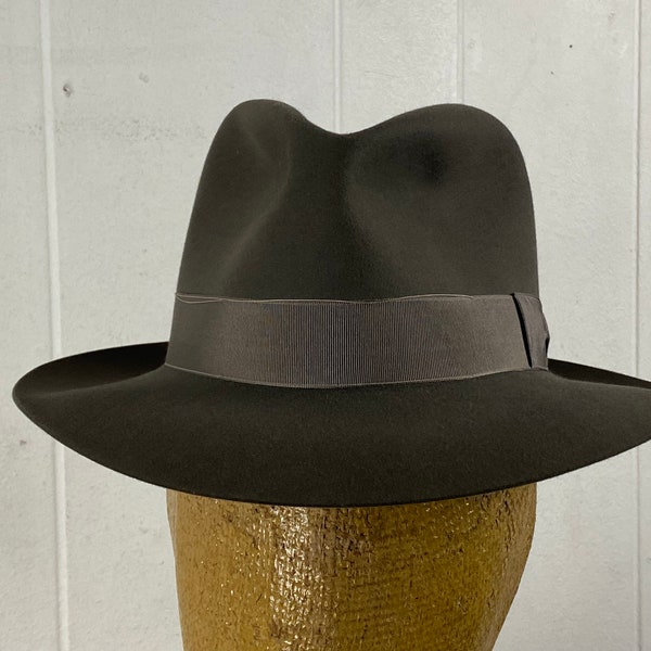 Vintage Borsalino, size small, vintage fedora hat, 1930s Borsalino Fedora hat, vintage fedora, vintage hat, Borsalino Amiata, size 6 7/8