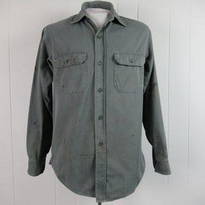 Vintage shirt, 1950s shirt, painter&#39;s shirt, work shirt, Big Mac shirt, distressed shirt, vintage workwear, vintage clothing, size medium