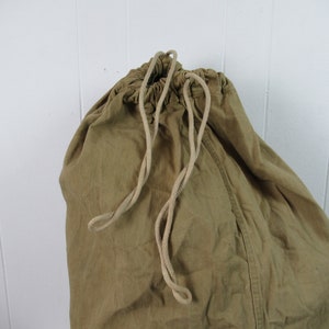 Vintage bag, 1920s bag, khaki bag, U.S. Army bag, vintage duffel bag, military bag, vintage tote, vintage luggage image 5