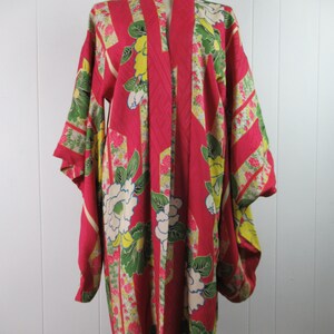 Vintage kimono, 1930s kimono, vintage robe, silk robe, reversible robe, Asian robe, kimono, vintage clothing, size medium image 9