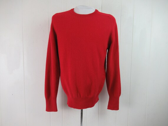 Vintage sweater, 1950s sweater, red sweater, Hudso