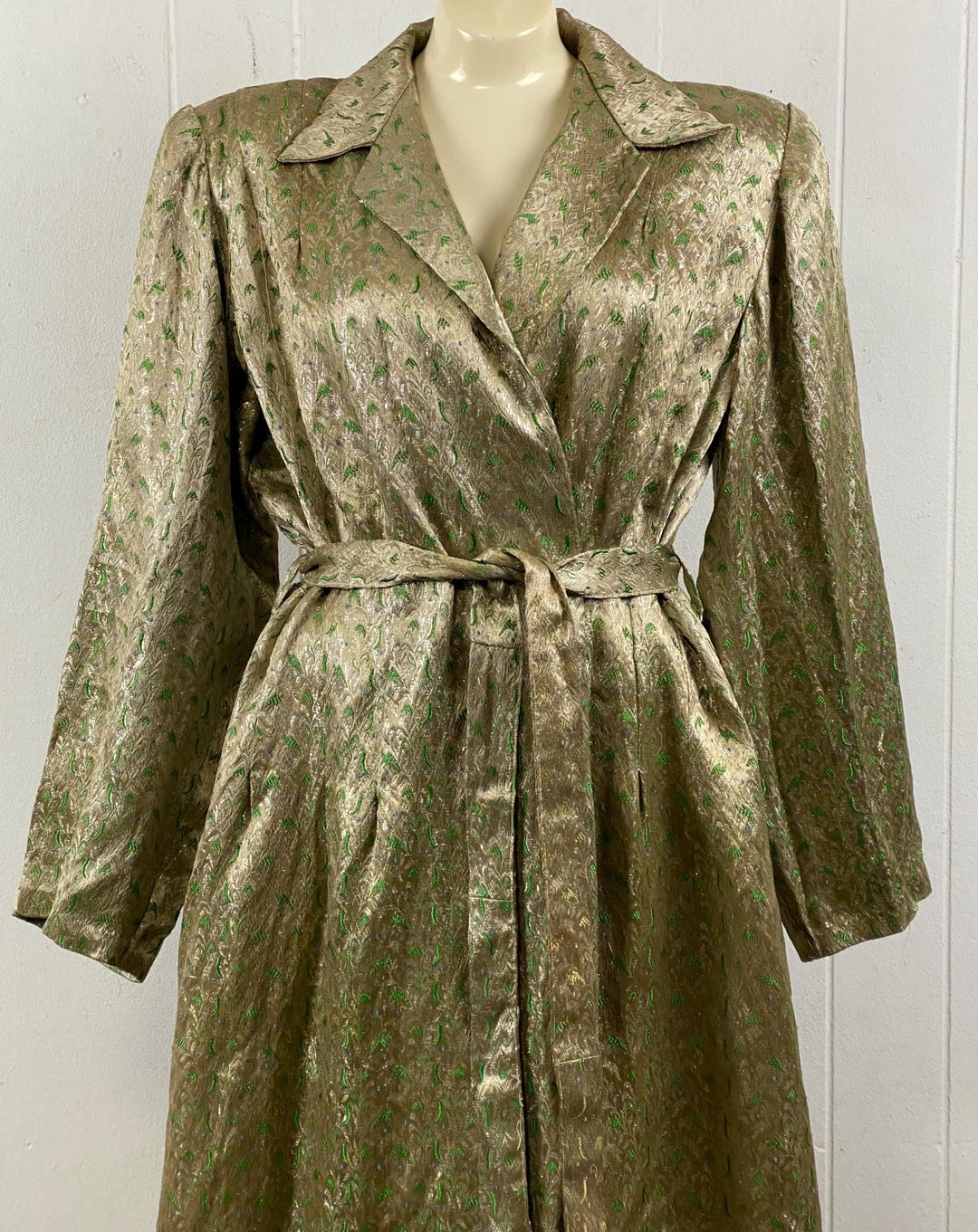 Vintage Robe, Size Large, 1930s Robe, Dressing Gown, Silk Robe ...