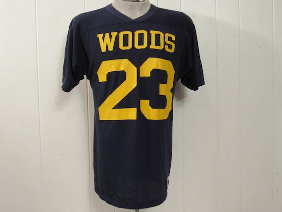 Vintage t shirt, football t shirt, #23 shirt, Wood