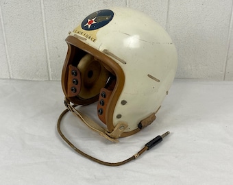 Casco de vuelo de la Fuerza Aérea de EE. UU. de la década de 1950, casco de vuelo P1 P1A, casco de piloto, casco militar, casco antiguo de la Fuerza Aérea de EE. UU.