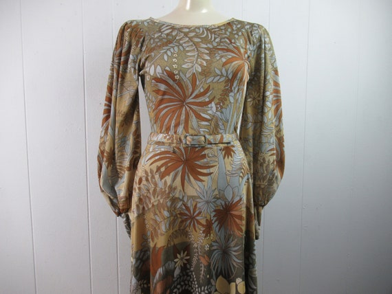 Vintage dress, 1960s dress, puff arms, floral dre… - image 1