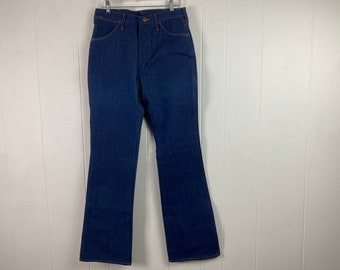Vintage denim, vintage jeans, Wrangler pants, cowboy pants, vintage blue jeans, vintage pants, vintage clothing, size 32 x 34, NOS