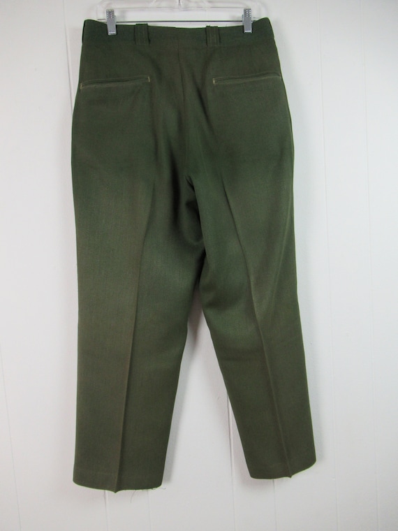 Vintage pants, gabardine pants, Army pants, 1950s… - image 5