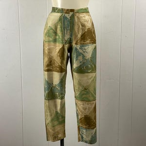 1950s pants, 26 X 26, 1950s pedal pushers, back zipper pants, high waisted pants, cotton pants, rockabilly pants, vintage clothing