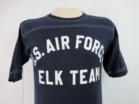 Vintage t shirt, U.S. Air Force, Elk Team, blue t… - image 1