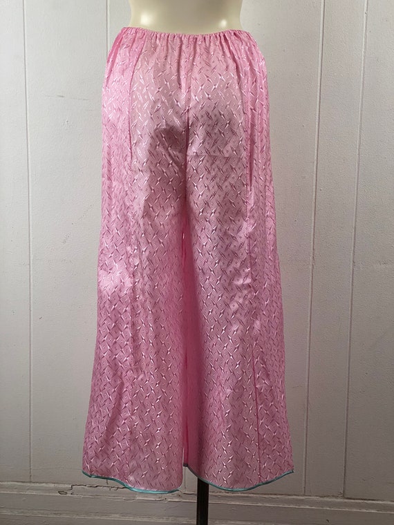 Vintage silk pajamas, size medium, pajama set, ro… - image 8