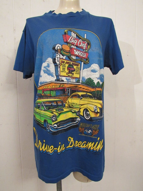 Vintage t shirt, 1980s t shirt, car t-shirt, Big … - image 7