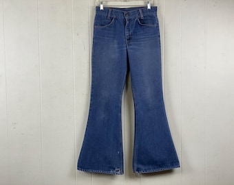 33 X 32 Levi's 684 Orange Tab Bell Bottom Jeans Vintage Original