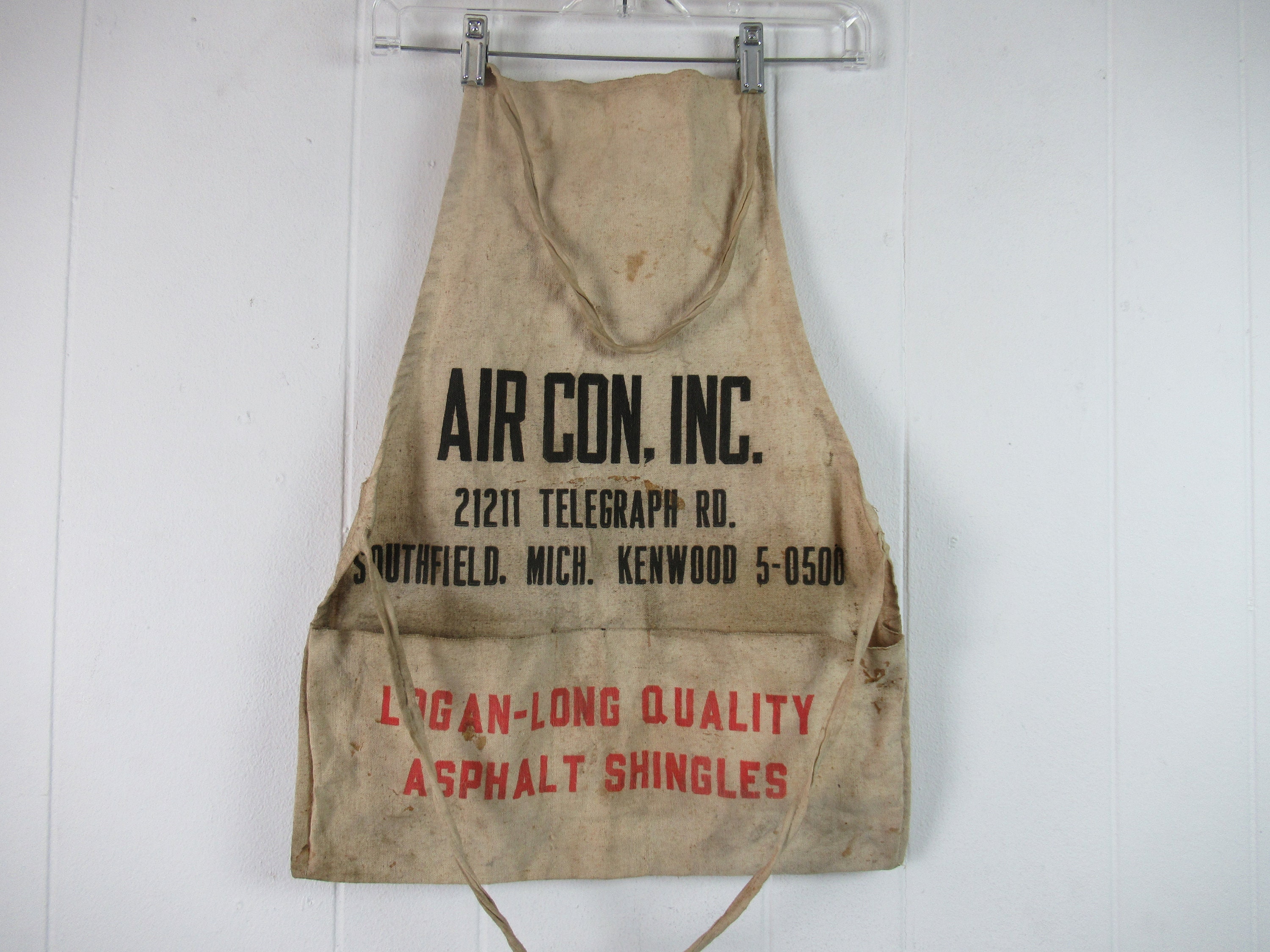 50s〜 染み込み ワークエプロン ビンテージ apron vintage