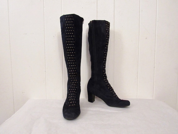 Vintage boots, tall boots, go go boots, 1970s boot