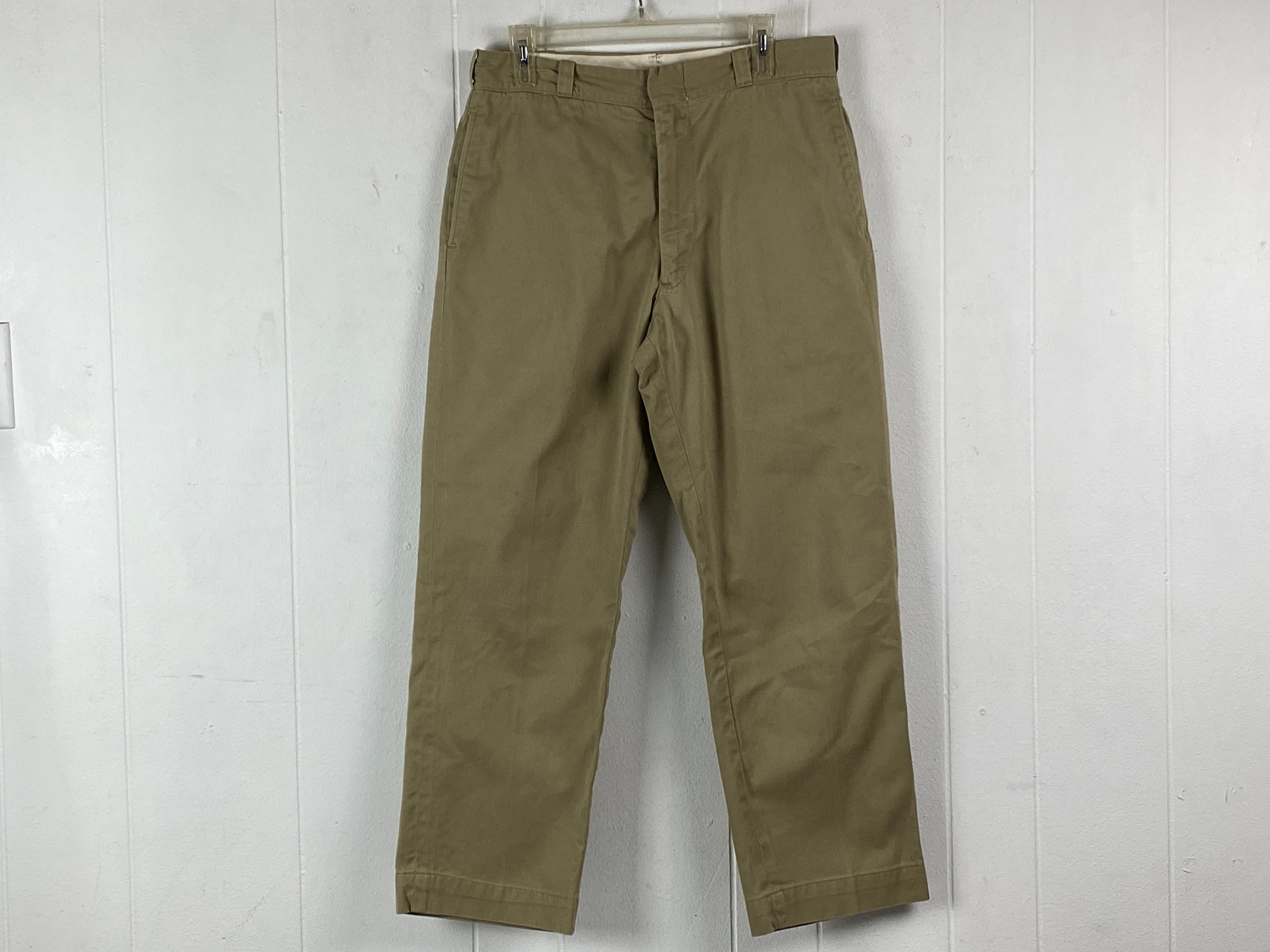 Vintage Pants, Size 33 X 28.5, Cotton Pants, Army Pants, High
