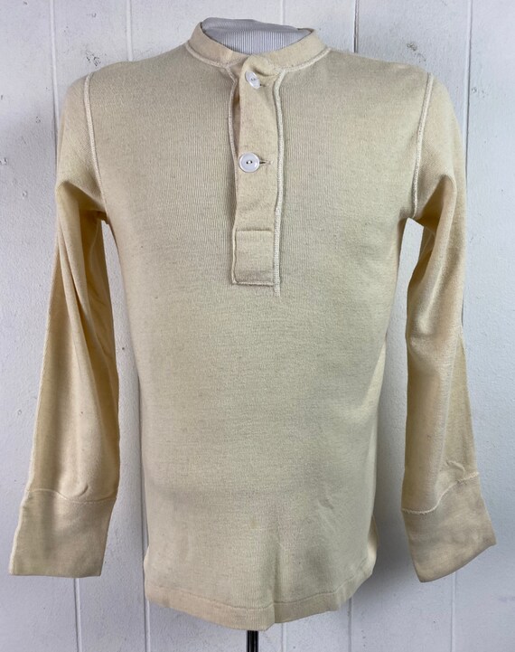 Vintage Shirt 1950s Shirt Henley Shirt 