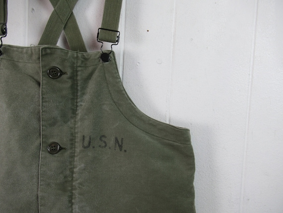 Vintage overalls, U.S.N. overall, 1940s overalls,
