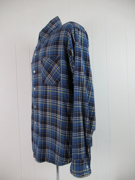 Vintage shirt, flannel shirt, cotton flannel shir… - image 3