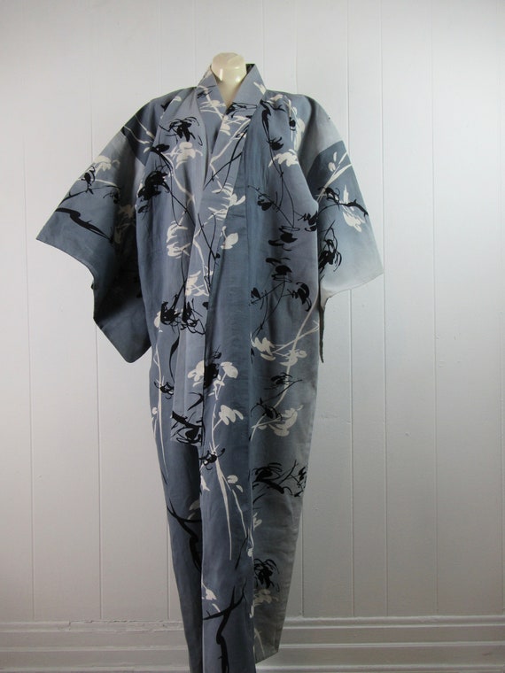 Vintage kimono, vintage robe, cotton kimono, 1950… - image 10