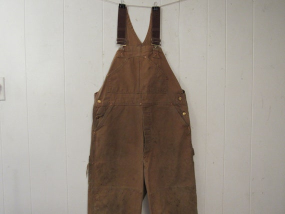Vintage overalls, distressed overalls, Carhartt ov