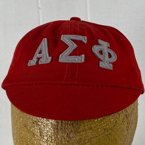 Vintage cap, size 7 3/8, 1950s fraternity hat, Champion Goal runner hat, Alpha Sigma Phi hat, 1950s hat, A S P hat, vintage clothing