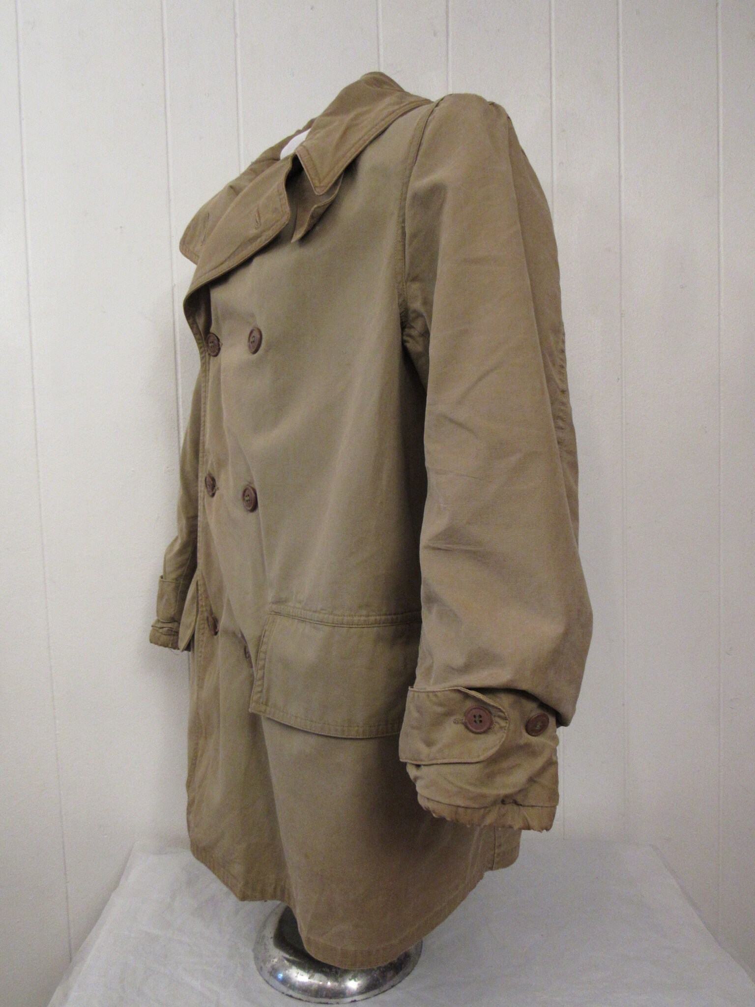 Vintage Coat, Size Medium, 1940s Mackinaw Coat, 1940s Double