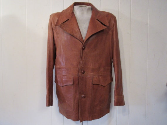 Vintage jacket, leather jacket, 1970s leather jack