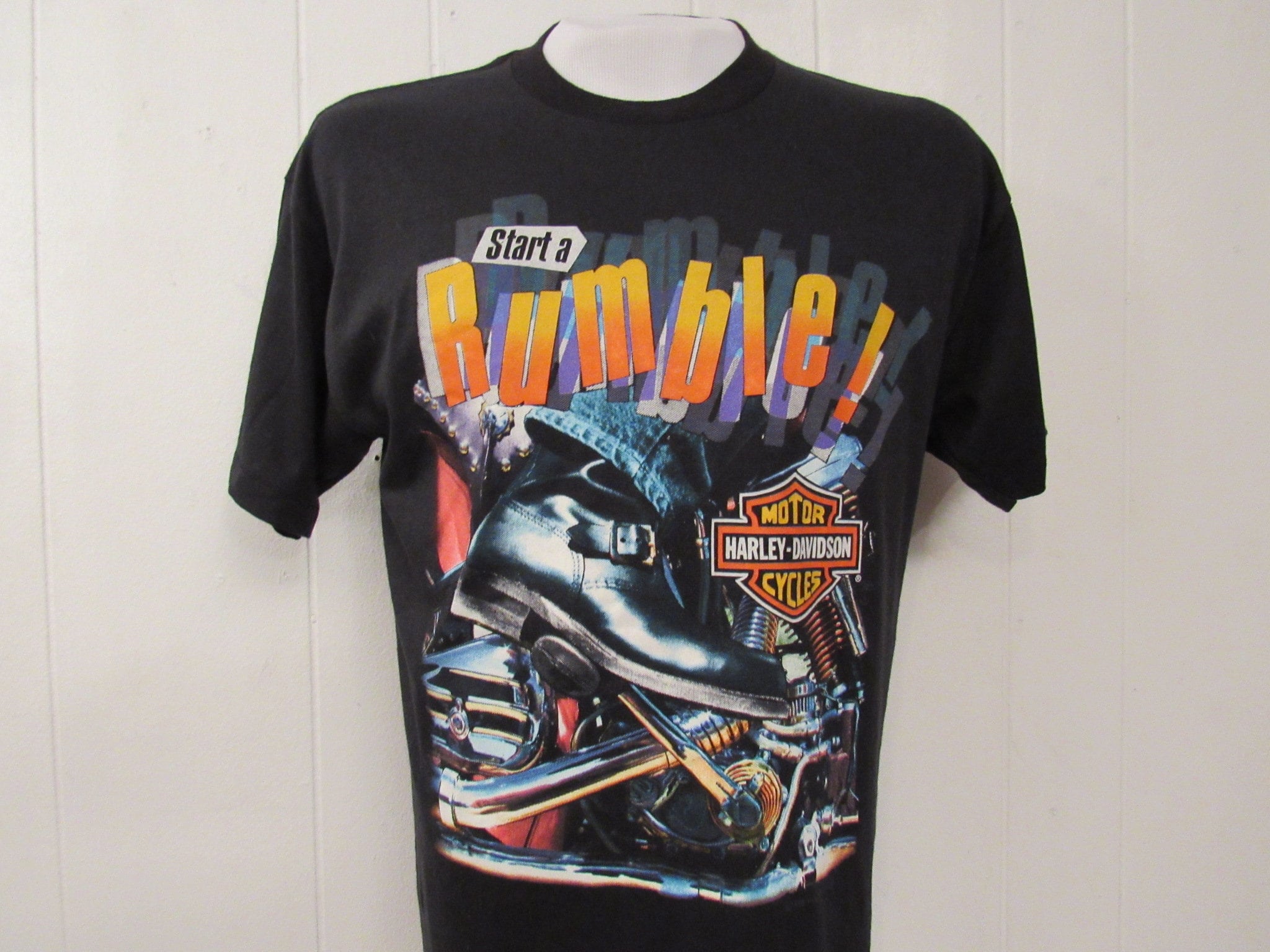 Harley-Davidson 80s Tシャツ vintage 80s HARLEY DAVIDSON MOTORCYCLE PAPER THIN T-Shirt XS