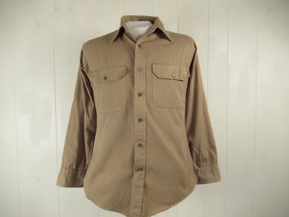 Vintage shirt, military shirt, work shirt, 1960s … - image 1