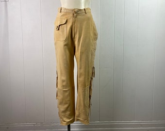 Vintage pants, Ralph Lauren leather pants, 1970s pants, Western pants, Cowgirl pants, designer pants, vintage clothing, size medium