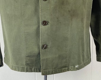 Vintage Shirt, Size Small, Army Jacket, 1940s Jacket, HBT