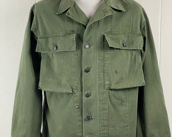 Vintage Jacket, Size Medium, 1940s Jacket, HBT Jacket, Army Vintage Jacket, Size Medium, 1940s Jacket, HBT Jacket, Army