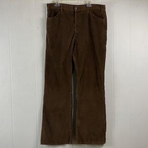 Vintage Levis, 38&quot; X 33.5&quot;, vintage pants, vintage corduroy pants, Levi&#39;s 646, 1970s Levi&#39;s, brown corduroy, vintage cords, vintage clothing