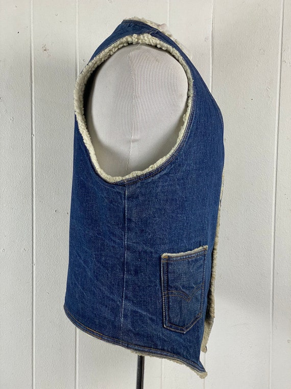 Vintage denim vest, size large, vintage Levi's ve… - image 7