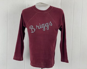 Vintage shirt, size medium, 1930s t shirt, 1940s t shirt, cotton shirt, Briggs t shirt, embroidered shirt, vintage clothing