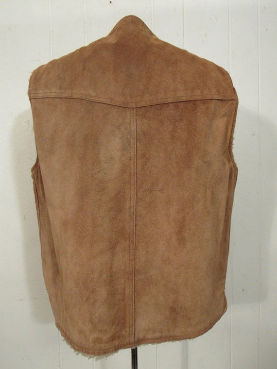 Vintage  vest, suede leather vest, cowboy vest, w… - image 4