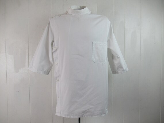 Vintage shirt, barber's shirt, 1940s shirt, doctor