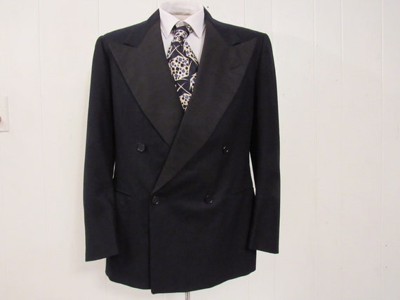 Vintage jacket, 1940s jacket, tuxedo jacket, vinta
