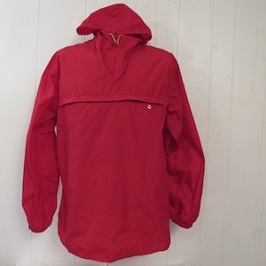 Vintage jacket, 1950s jacket, ski jacket, hooded parka, vintage jacket, red jacket, SUWE Ski Togs, vintage clothing, size large