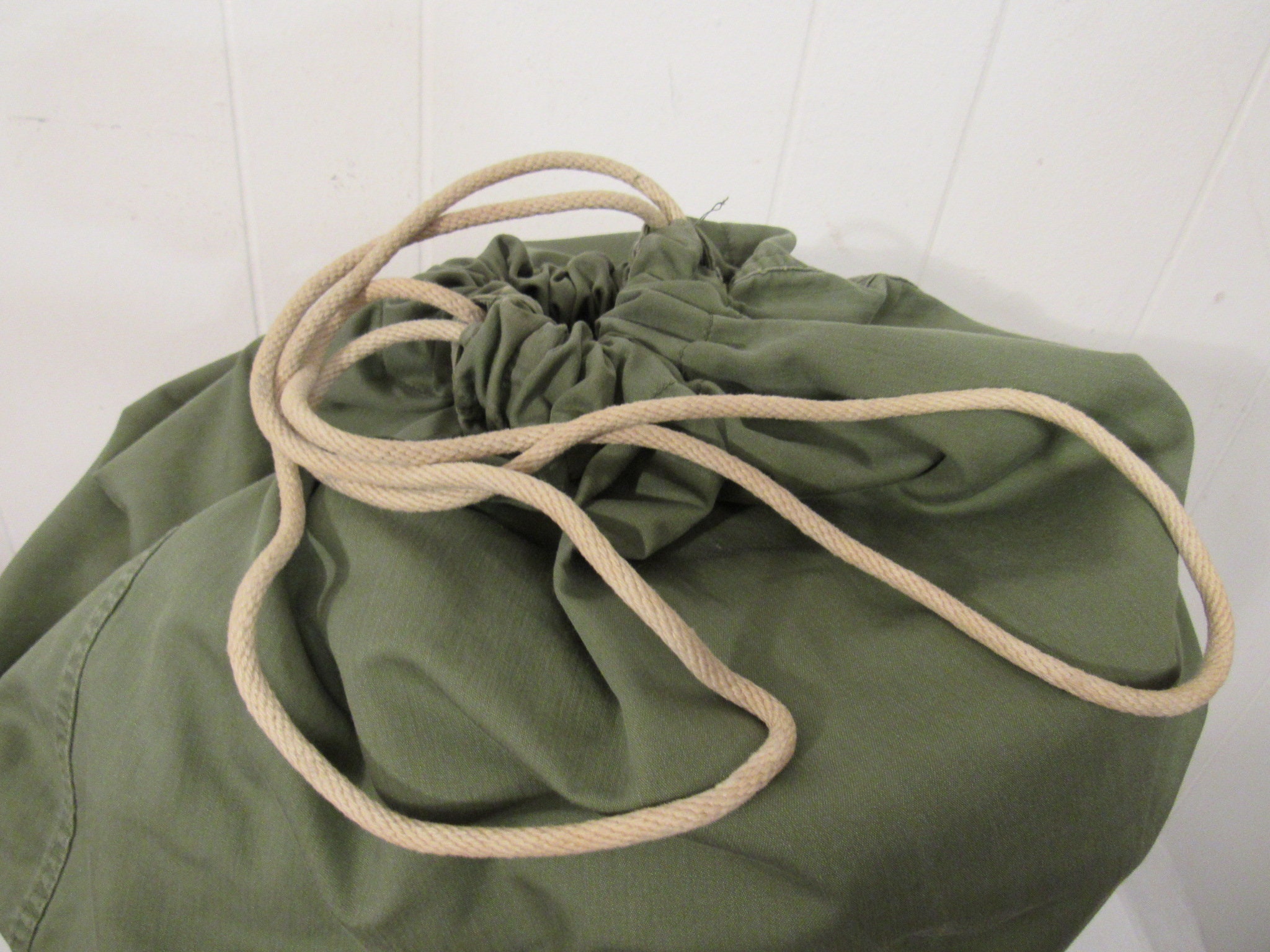 Vintage Bag, Vintage Knapsack, U.S. Military Bag, Cotton Duffel