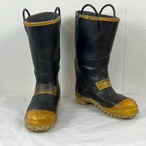 Vintage Fireman Boot - Etsy Australia