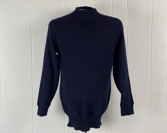 Vintage 1940s Wwll Naval Clothing Factory Wool Sweater / Navy Wool