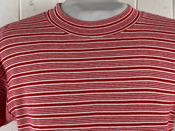 Vintage t shirt, 1960s t shirt, striped t shirt, … - image 3