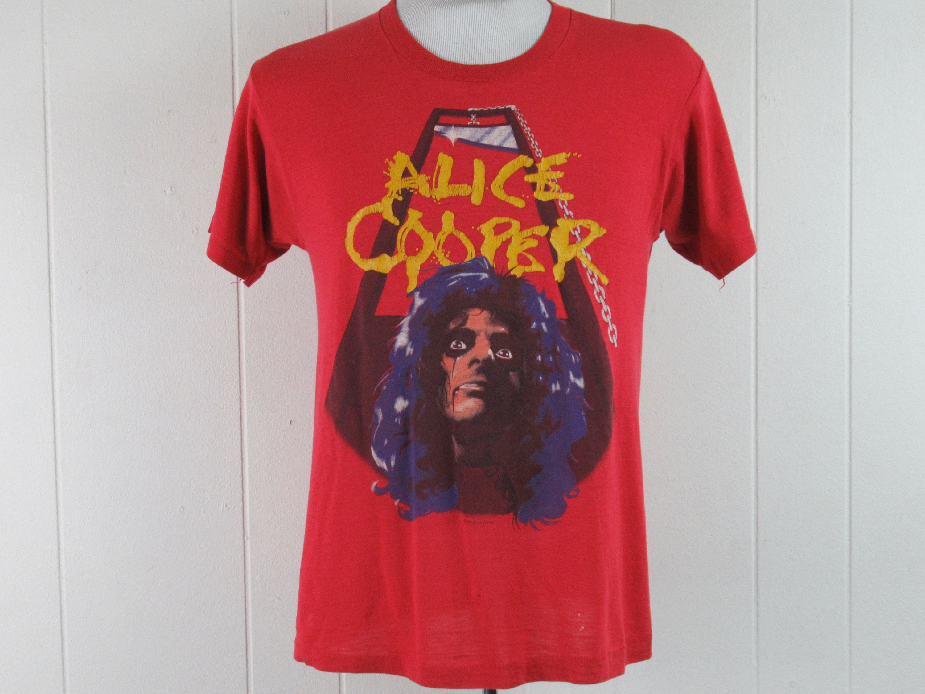 Vintage T Shirt, Alice Cooper T Shirt, 1980s T Shirt, Rock